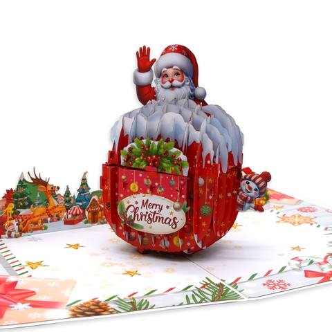 3D Christmas Santa Pop Up Card