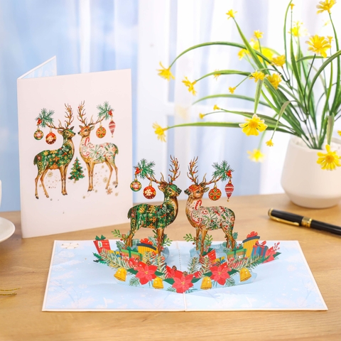 Reindeers Christmas Pop Up Card