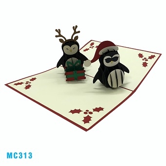 Noel Penguin Pop Up Card