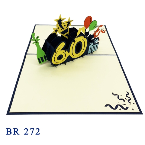 Happy 60th Birthday Pop Up Card