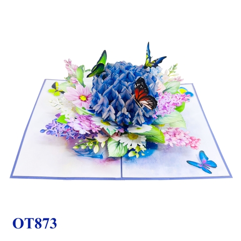 Hydrangea Pop Up Card