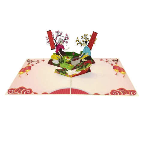 Tet Lunar New Year Pop Up Card