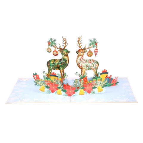 Reindeers Christmas Pop Up Card