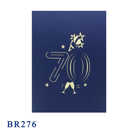 70th Birthday Pop Up Card