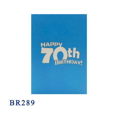 70th Birthday Pop Up Card