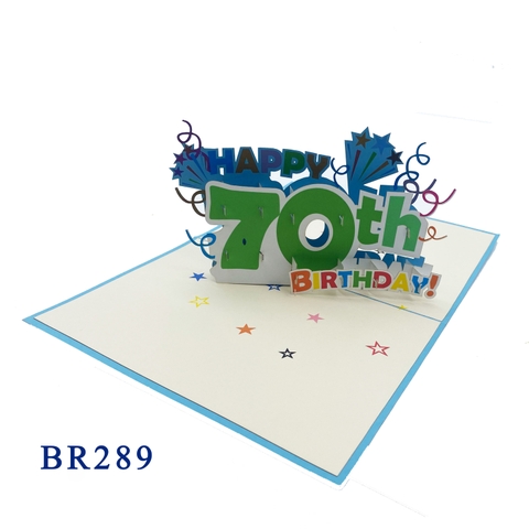 70th Birthday Pop Up Card