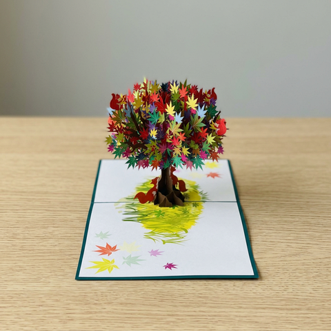3D Pop Up Tree Greeting Card – Handmade Paper Tree Pop Up Card Wholesale