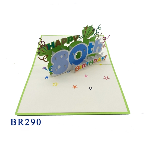 80th Birthday Pop Up Card