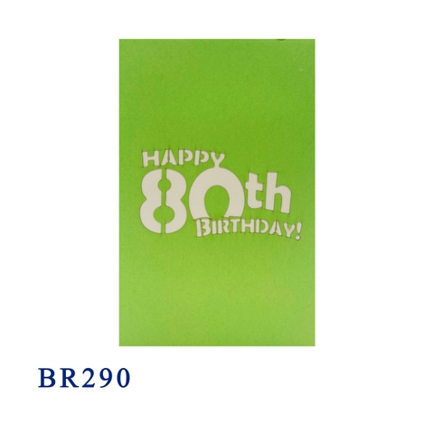 80th Birthday Pop Up Card