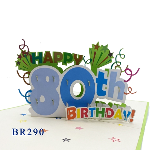 80th Birthday Pop Up Card