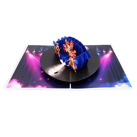 3D Pop Up Cat Music Greeting Card – Dancing Cats Concert Stage