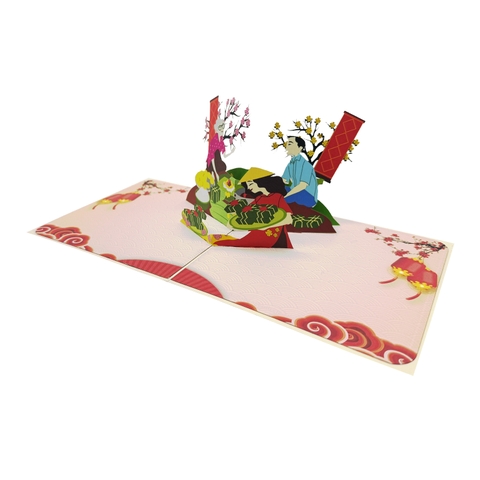 Tet Lunar New Year Pop Up Card
