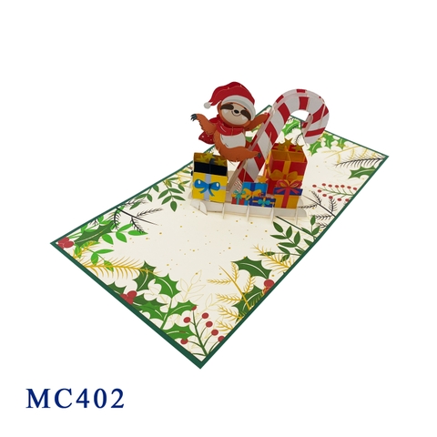 Christmas Sloth Pop Up Card