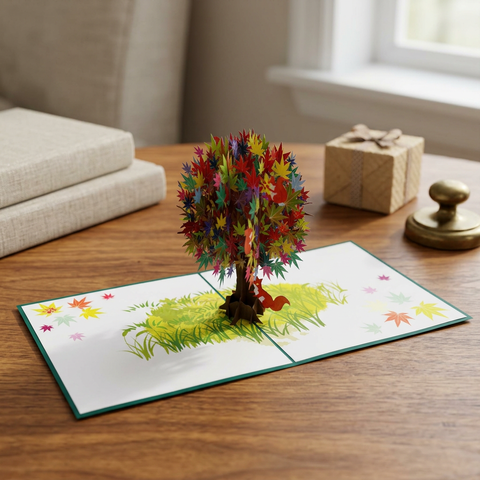 3D Pop Up Tree Greeting Card – Handmade Paper Tree Pop Up Card Wholesale