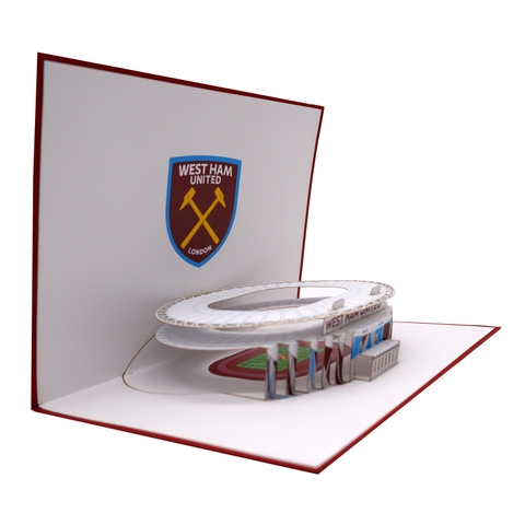3D West Ham United Stadium Pop-Up Card