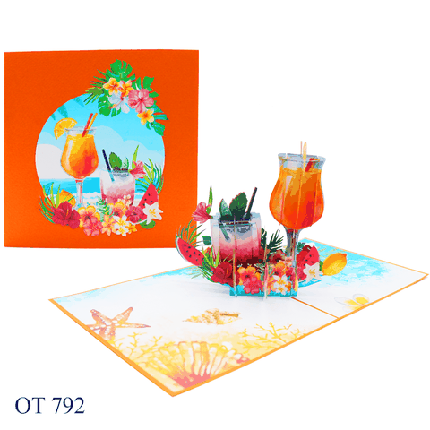 Happy Summer Holiday Pop Up Card
