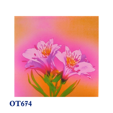 Alstroemeria Hybrids Flowers Pop Up Card
