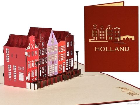 Buildings In Amsterdam Pop Up Card