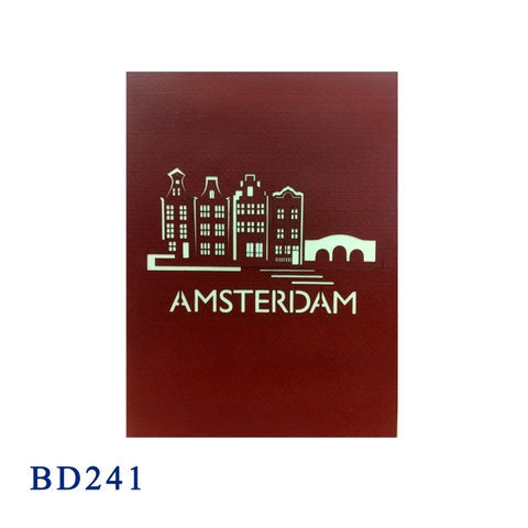 Buildings In Amsterdam Pop Up Card