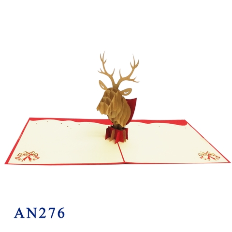 ReinDear Head Pop Up Card