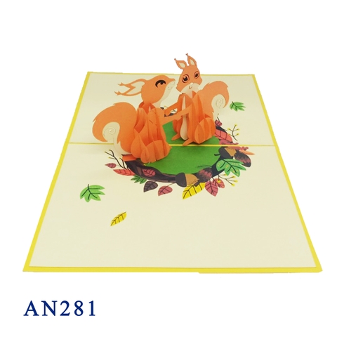 Squirrels Pop Up Card