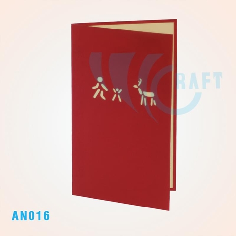 REINDEERS POP UP CARD