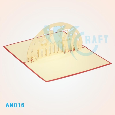 REINDEERS POP UP CARD