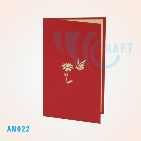 Flowers And Butterflies Pop Up Card