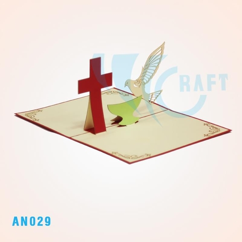 Dove And Cross Pop Up Card