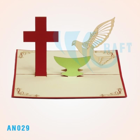Dove And Cross Pop Up Card