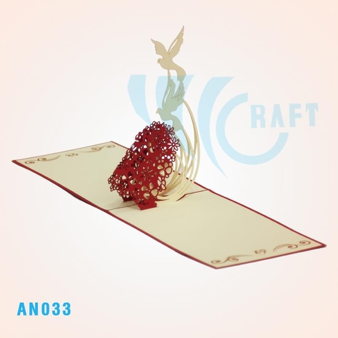 Doves And Love Cage Pop Up Card