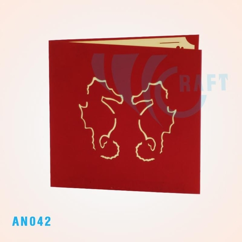 SEAHORSE POP UP CARD