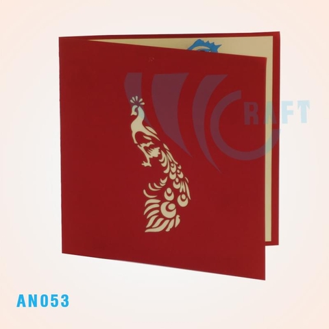 Peacock Pop Up Card 3D