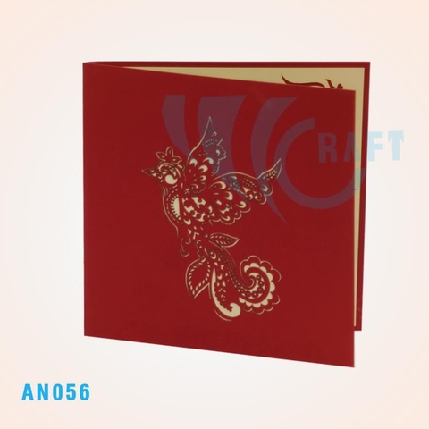 Peacocks Pop Up Card