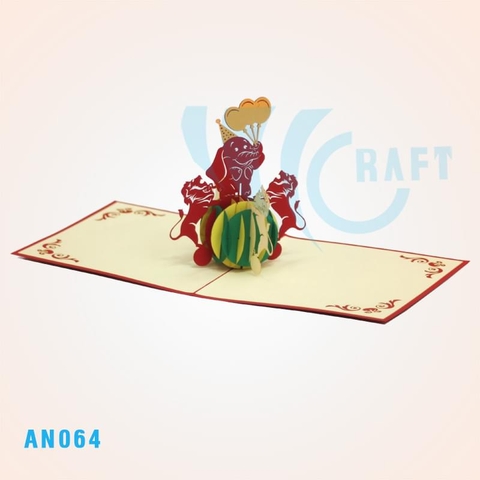 Animal Circus Pop Up Card