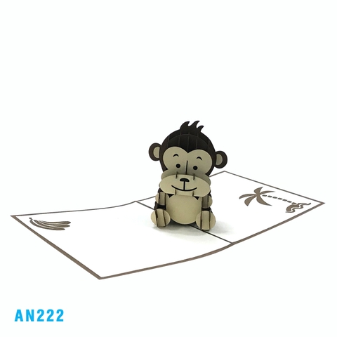 Monkey Pop Up Card