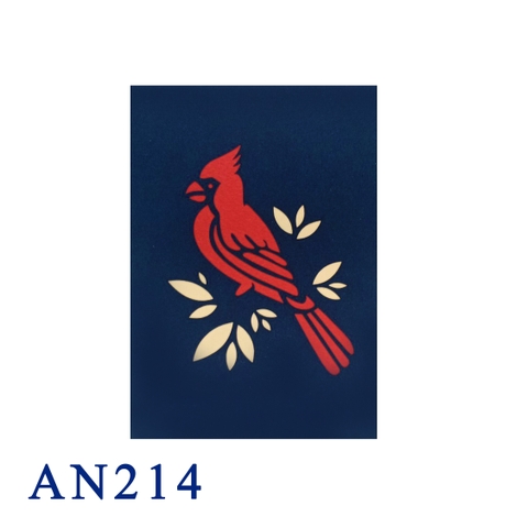 Cardinal Bird 3D Pop Up Card