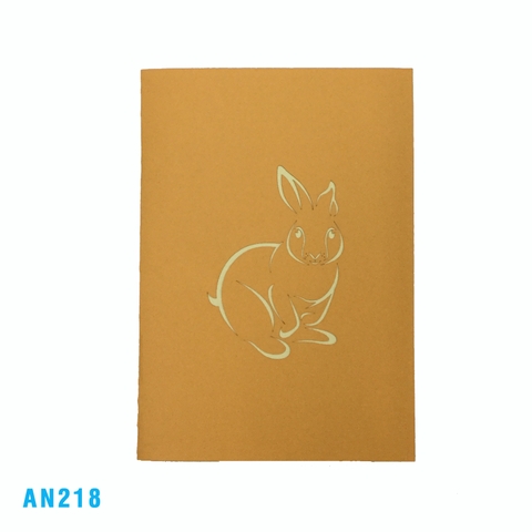 Rabbit & Carrot Pop Up Card
