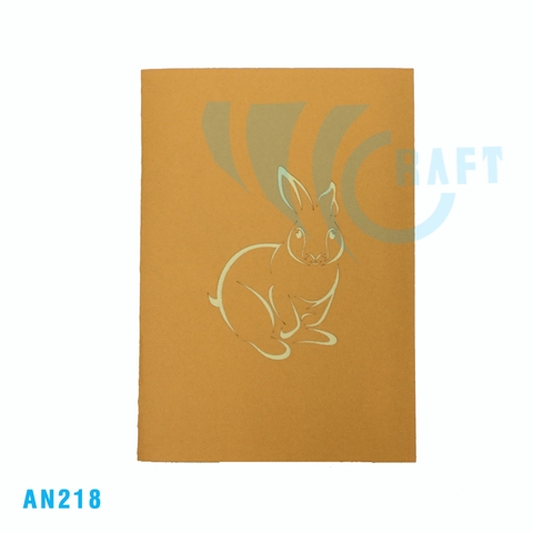 Rabbit & Carrot Pop Up Card