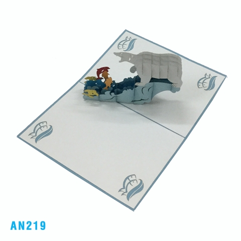 POLAR BEAR 3D POP UP CARD