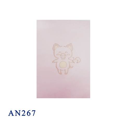 Pink Pig Pop Up Card