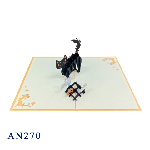Cat Halloween 3d Pop Up Card