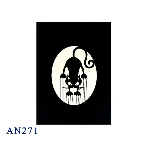 Black Cat Halloween Pop Up Card