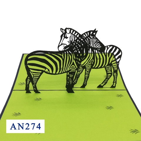 Zebra Pop Up Card