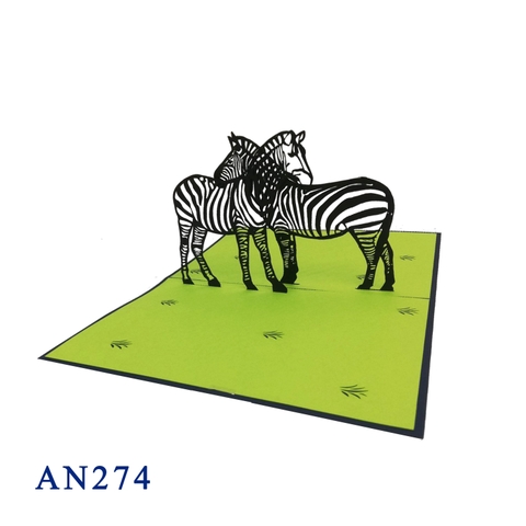 Zebra Pop Up Card