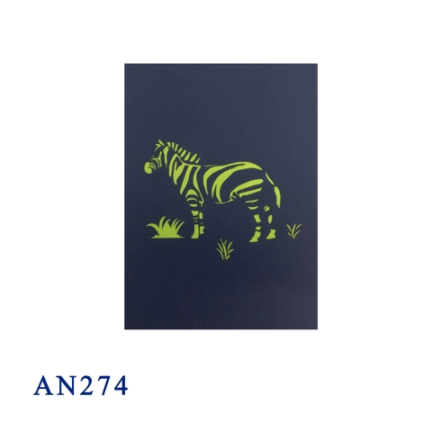 Zebra Pop Up Card