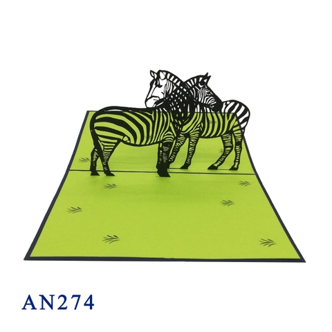Zebra Pop Up Card