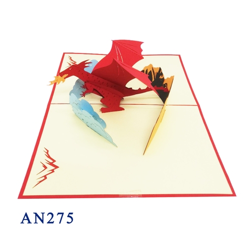 Fire Dragon Pop Up Card