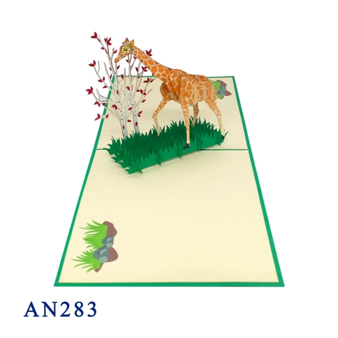 Giraffe 3d Pop Up Card