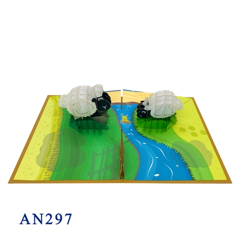 Sheeps Pop Up Card